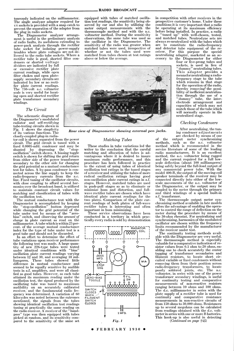 Supreme 400B Radio Diagnometer Page 2