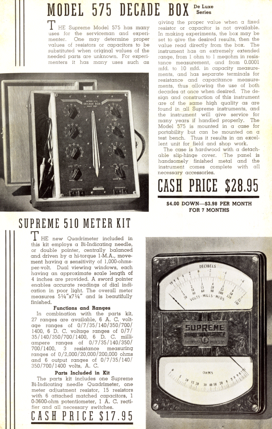 575 Decade Box and 510 Meter Kit