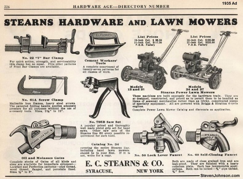 E. C. Stearns Advertisement