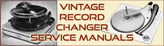 Record Changer Service Manuals