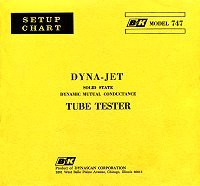 B&K 747 Tube Data