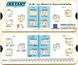Emerson Electric Company U.S. to Metric Converter