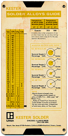 Kester Solder Alloy Guide