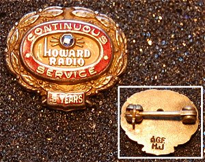 Howard Radio 5 Year Service Pin