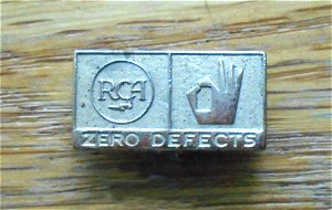 RCA Zero Defects Pin